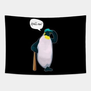 The hell no penguin Tapestry