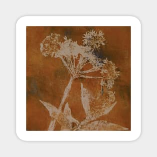 Inner Peace - Reiki Energy Cow Parsley Brown Burnt Orange Magnet