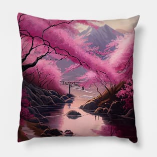 Cherry Blossoms-Oil Paint Pillow