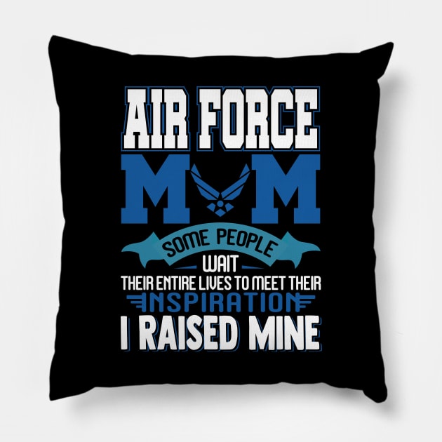 Air Force USAF Women's Proud Mom Pillow by Otis Patrick