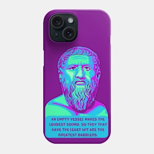 Plato Portrait and Quote Phone Case