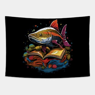 Trout Reads Book Tapestry