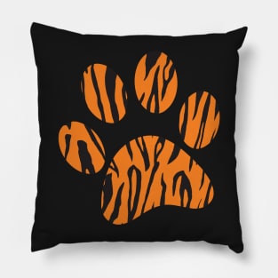 Black and Orange Tiger Print Pillow