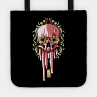 Skull and flowers Tote