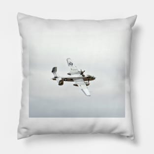 WW II B-25 Mitchell Bomber in Color Pillow