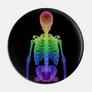 Rainbow Skeleton Gay Pride Pin