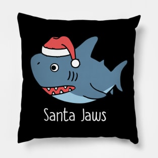 Cute Santa Jaws Funny Santa Claus Shark L:over Gift Pillow