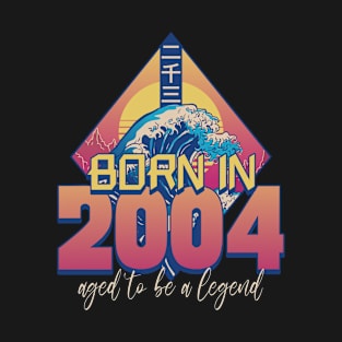 Born in 2004 japanese wave retro T-Shirt