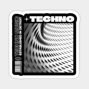 TECHNO  - Modern Art Magnet