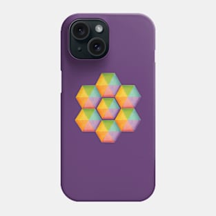 Groovy Rainbow Hexagons Phone Case