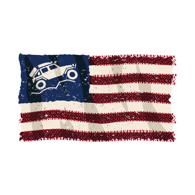 American Off Road 4x4 Overland Flag by hobrath