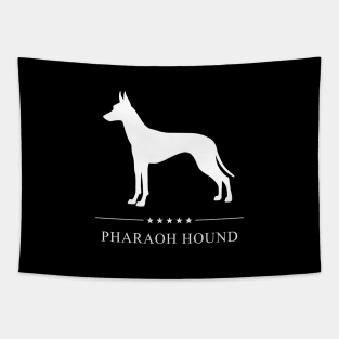 Pharaoh Hound Dog White Silhouette Tapestry