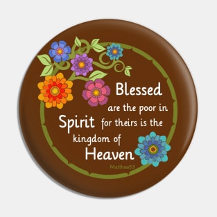 Blessed are the poor in Spirit Pin