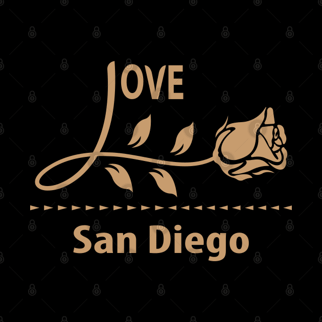 I Love San Diego by VecTikSam