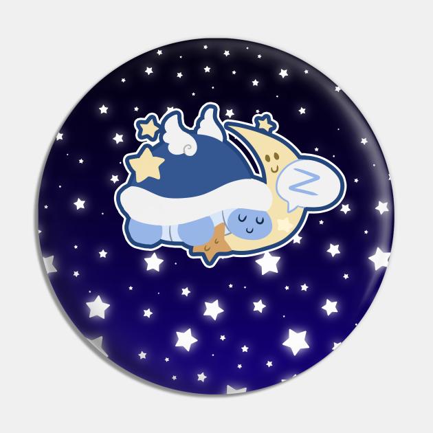 Starry Moon Turtle Sleeping Pin by saradaboru