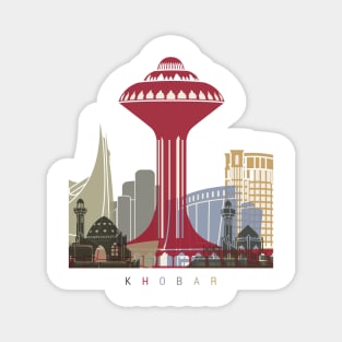 Khobar skyline poster Magnet