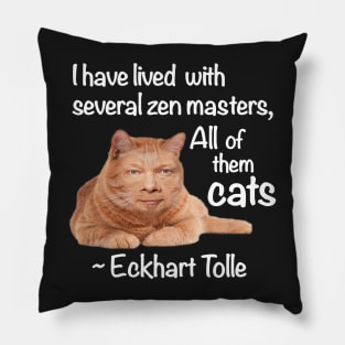 Eckhart Tolle Zen Master Cat Pillow