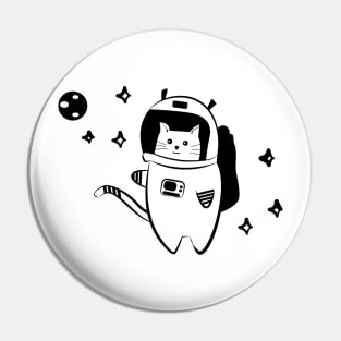 Cool cat in space Pin