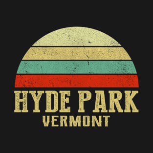 HYDE PARK VERMONT Vintage Retro Sunset T-Shirt