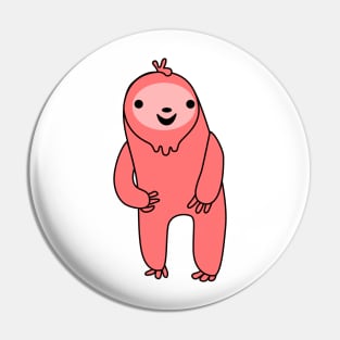 Excited Red Sloth Pin