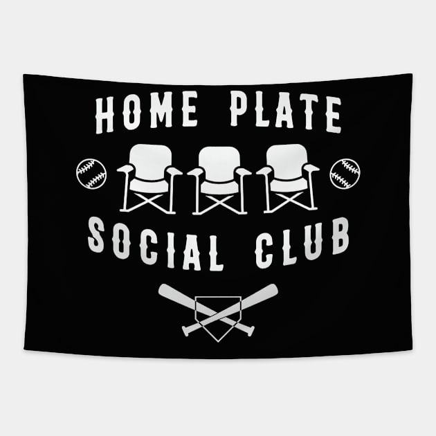 Home Plate  Social Club, Midday, Softball Mom, Softball Dad, Softball Game Day, Softball Grandma, Softball Family Tapestry by SmilArt