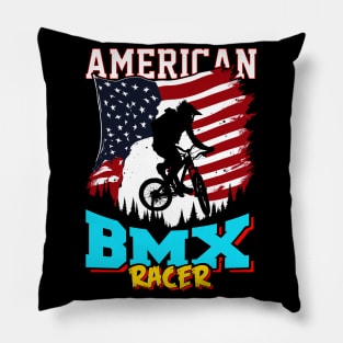 American BMX Racer Pillow