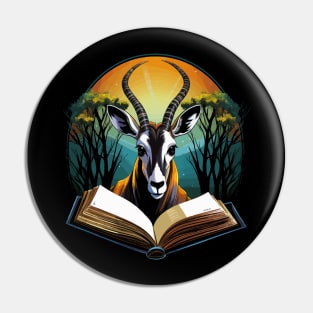 Gemsbok Reads Book Pin