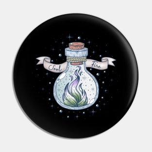 Genderqueer Fire Occult Bottle LGBT Pride Flag Pin