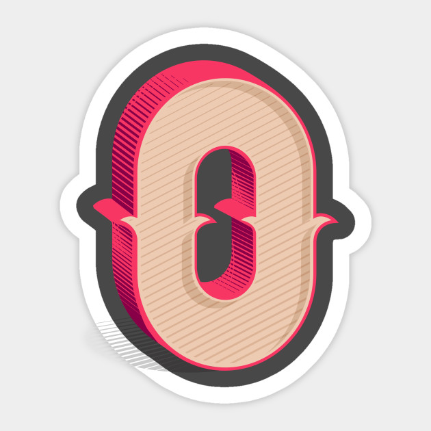 Simplistic Isometric 3d Letter O Typographic Art Typographic Art Sticker Teepublic Au