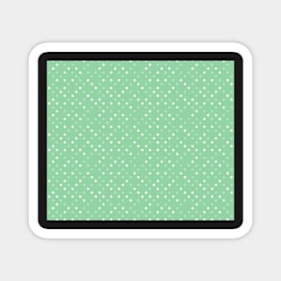 Green White Polka Dots Cute Pattern Magnet