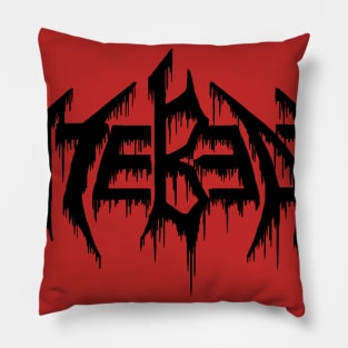 Nate Beaty Death Metal Logo Black Pillow