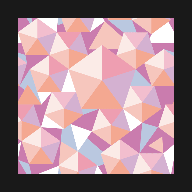 polychrome pentagon flow in pink, violet and light blue by colorofmagic