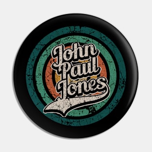 John Paul Jones // Retro Circle Crack Vintage Pin