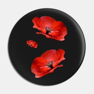 Red Poppies Pin