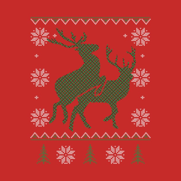 Reindeer Humping - Ugly Christmas Sweater Style by joshp214