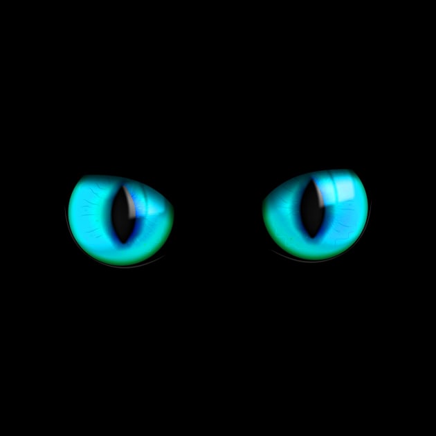 Halloween Glowing Eyes Cat by alpmedia