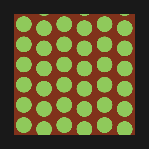 Green Brown Polka Dots Offset Seamless Repeat Pattern by 2CreativeNomads