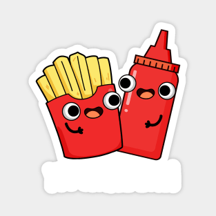 You Complete Me Cute Fries Ketchup Pun Magnet