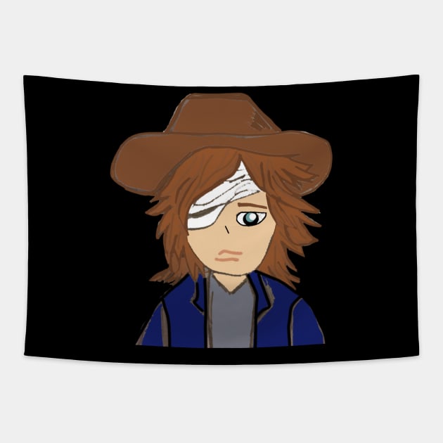 carl grimes Tapestry by tiffytiff