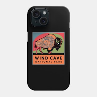 Wind Cave National Park Bison Illustration Phone Case