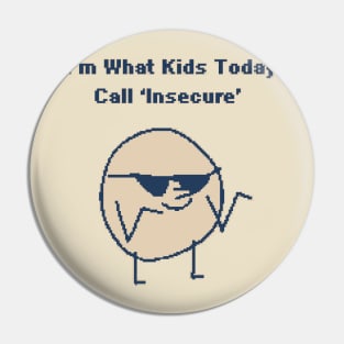 Insecure - 1bit Pixelart Pin