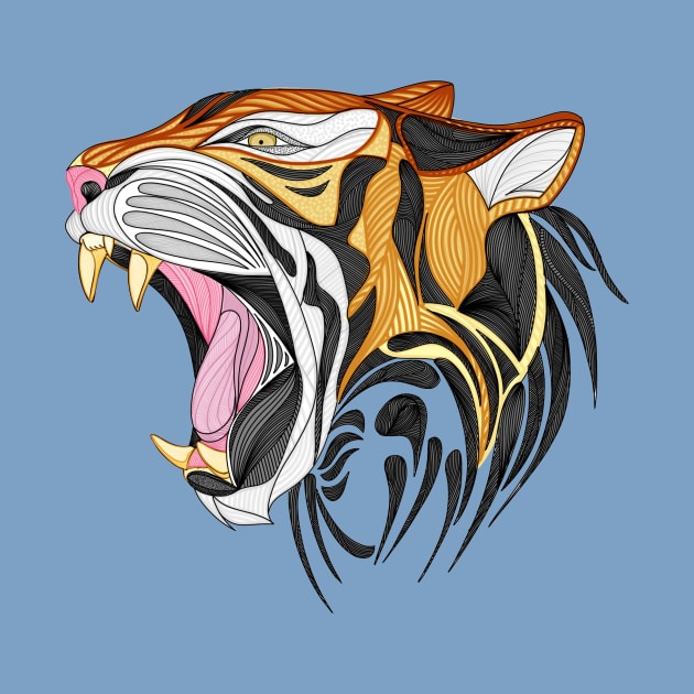 Tigre en líneas by ladinoariel