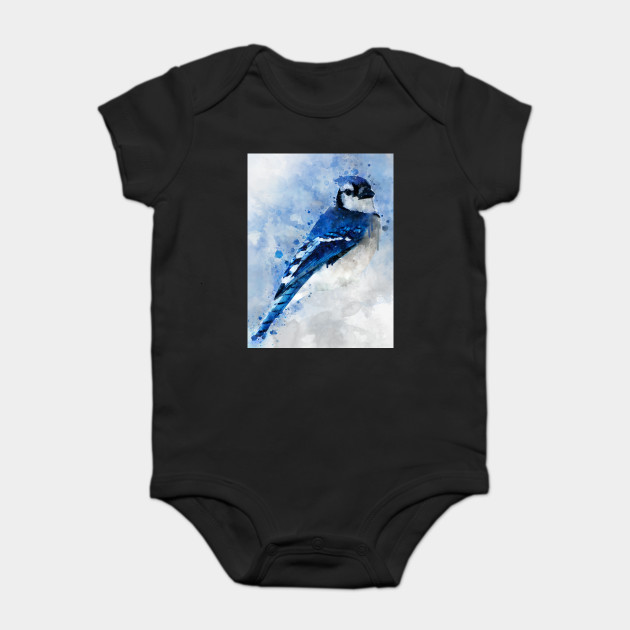 Watercolour Blue Jay Bird Blue Jay Onesie Teepublic