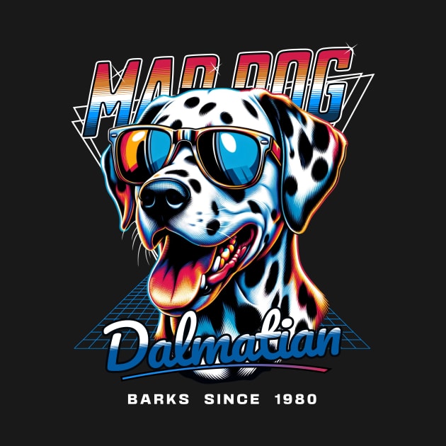 Mad Dog Dalmatian Dog by Miami Neon Designs