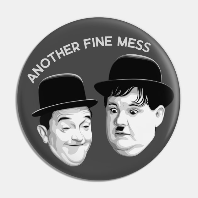 Laurel & Hardy - Another Fine Mess Pin by PlaidDesign