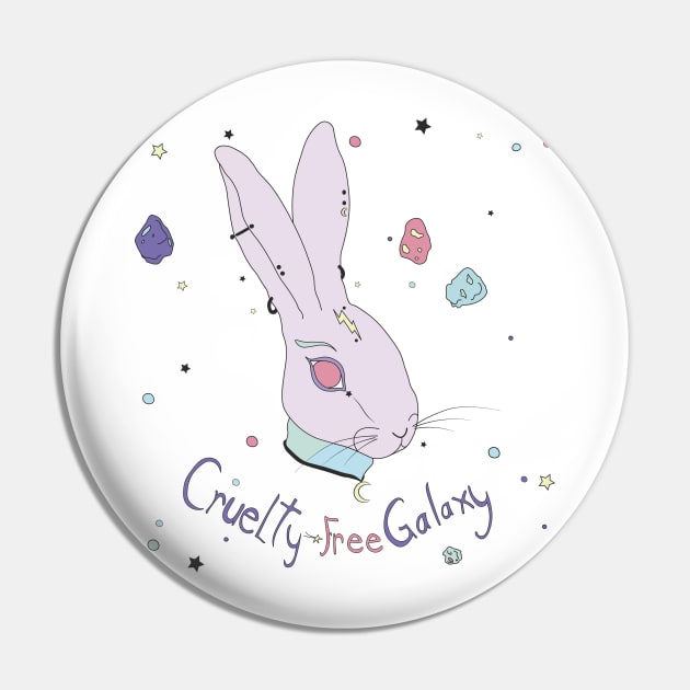 Vegan Bunny Pin by Ventderrmidi