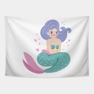 Cute Mermaid Shirt Tapestry