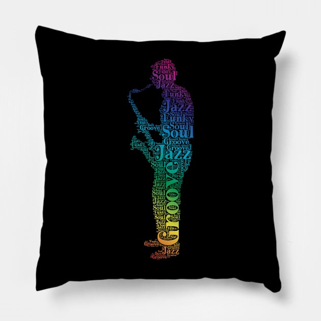 Jazz Saxophone Pillow by Rayrock76