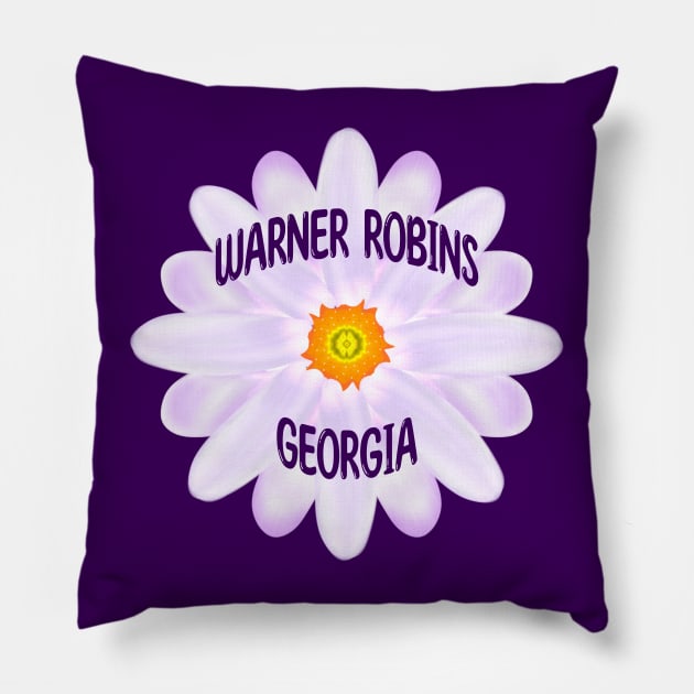 Warner Robins Georgia Pillow by MoMido