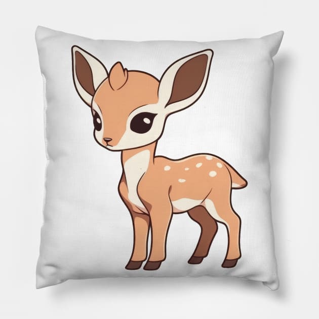 Baby deer Pillow by SundayDonuts